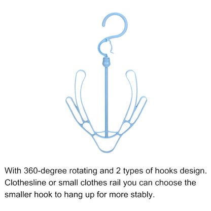 Wukusy small rotatable shoe drying hanger with multiple slots for drying and organizing shoes in a home improvement setting.