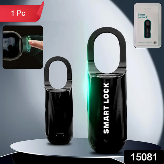 Wukusy small USB rechargeable smart fingerprint padlock for lockers, featuring digital fingerprint scanner and compact design for home use.