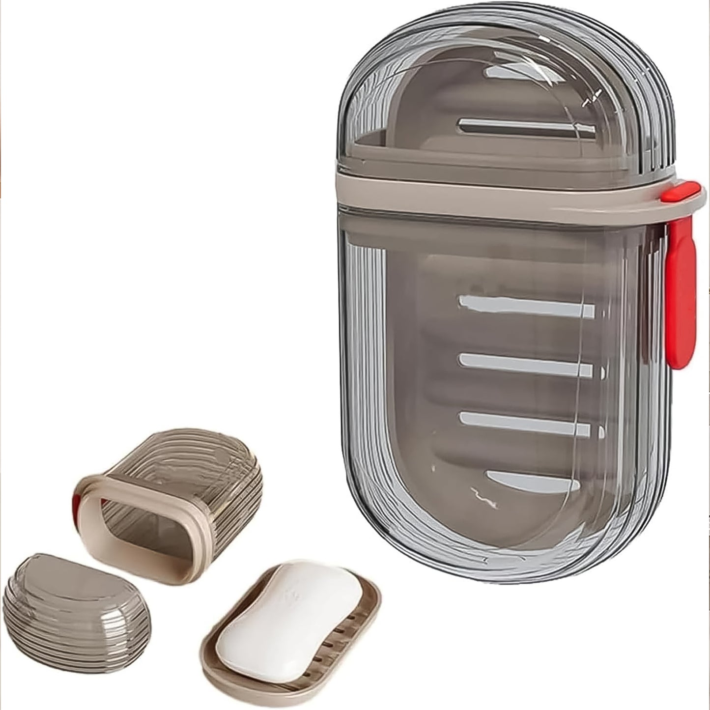 Wukusy soap dish and soap box for travel, compact home improvement accessory in colorful packaging, ideal for bathroom use