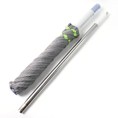 Wukusy Squeeze Twist Mop with stainless steel handle for efficient self-wringing and cleaning in home improvement tasks