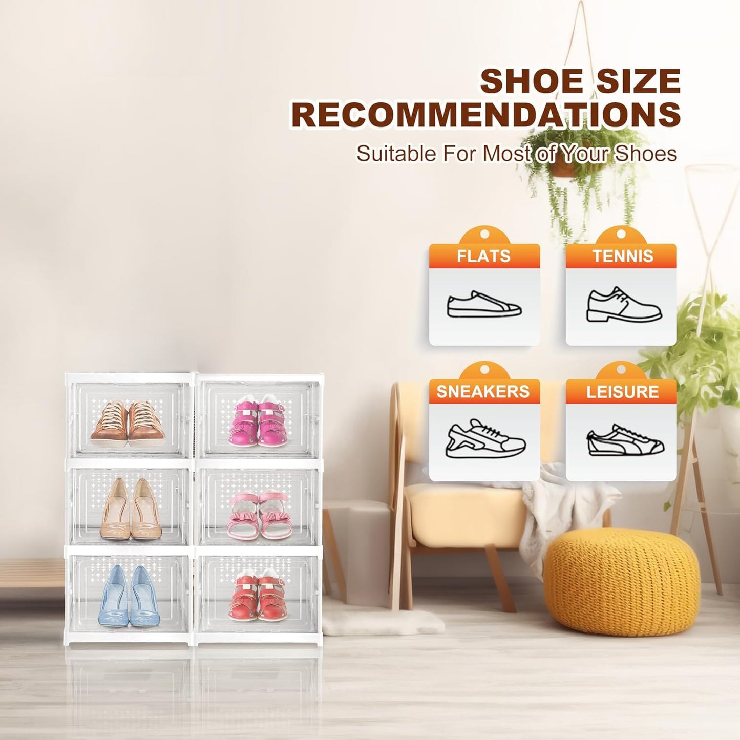 Wukusy 3-layer foldable storage cart with baskets for clothes, kitchen, pantry, closet, bedroom, bathroom, and laundry organization.