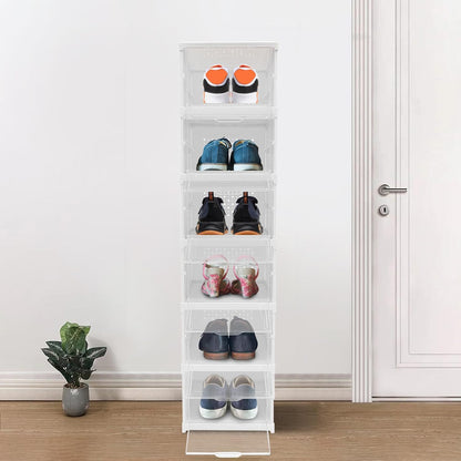 Wukusy 6-layer stackable multifunctional storage cart with foldable drawers for clothes, kitchen, pantry, closet, bathroom, laundry.