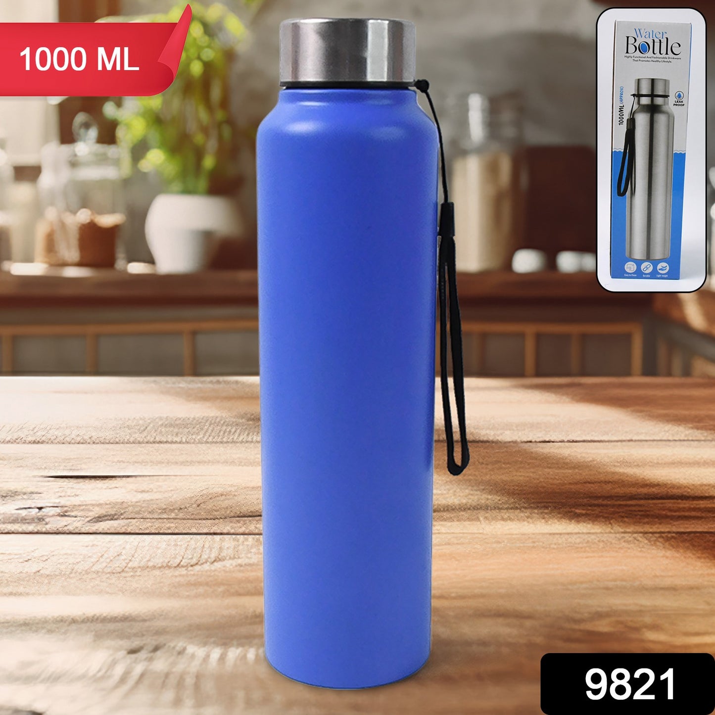 Wukusy 1000ml stainless steel double wall vacuum-insulated water bottle for hot or cold drinks, with a sleek, durable design