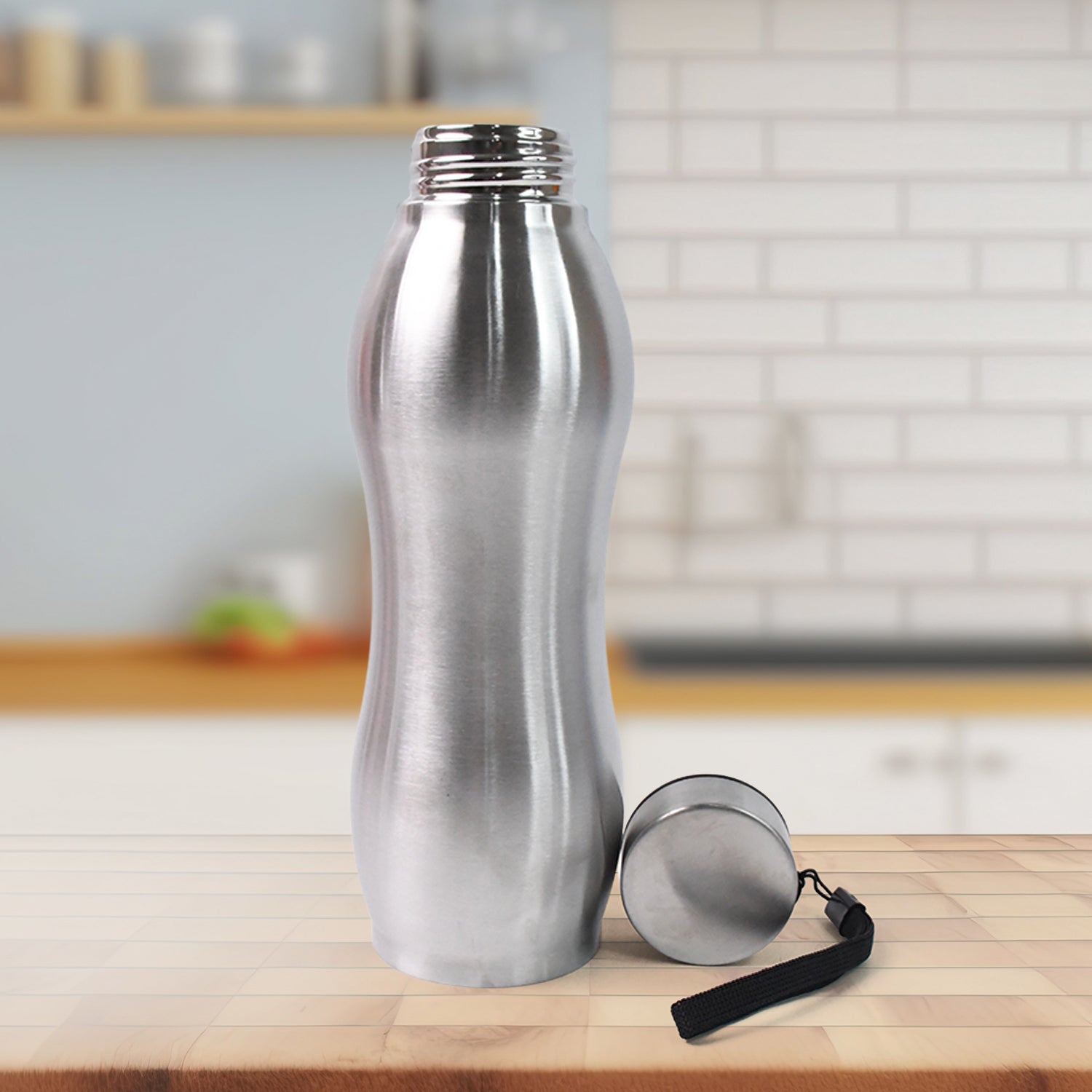 Wukusy stainless steel double wall vacuum-insulated 1000ml water bottle for hot and cold drinks, durable home improvement accessory