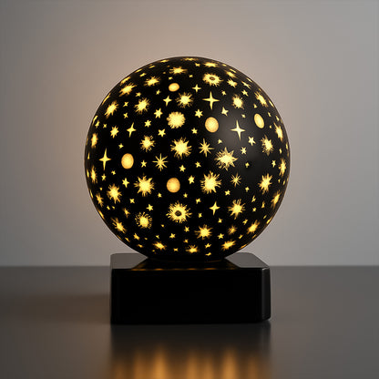 Wukusy starry sky projector night lamp displaying a colorful starry sky projection for home decoration.