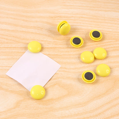 Set of 10 strong round whiteboard magnets from Wukusy, ideal for refrigerator organization and home improvement.