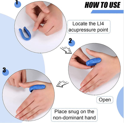 Wukusy Sugar Control Acupressure Hand Pressure Point Migraine Relief Clip with magnets, designed for home use.