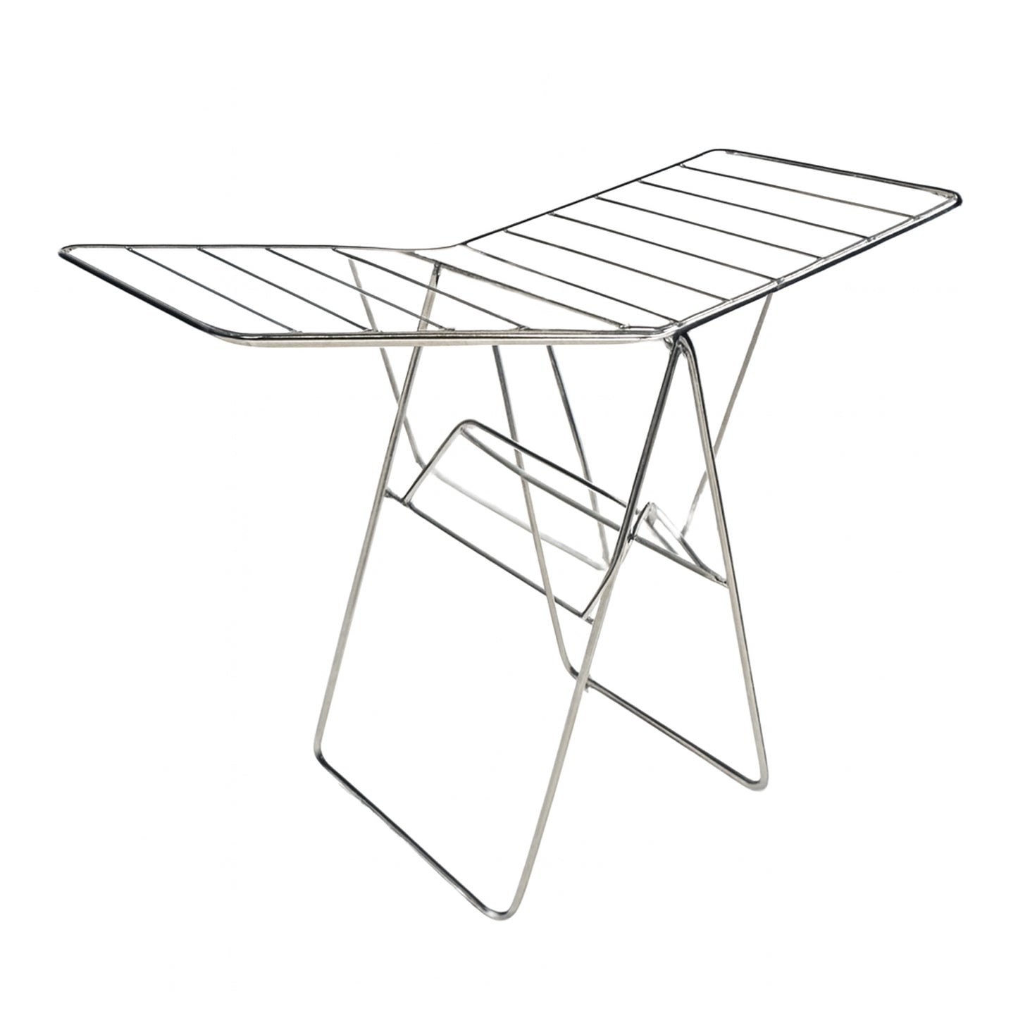 Wukusy Supermom stainless steel heavy-duty foldable cloth drying stand for home clothes drying, durable and space-saving design.