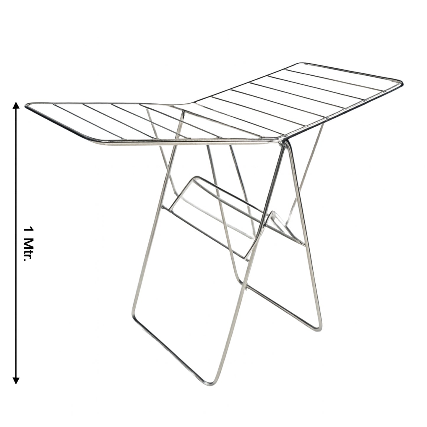 Wukusy Supermom stainless steel heavy-duty foldable cloth drying stand for home laundry, durable and space-saving.