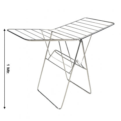 Wukusy Supermom stainless steel heavy-duty foldable cloth drying stand for home laundry, durable and space-saving.