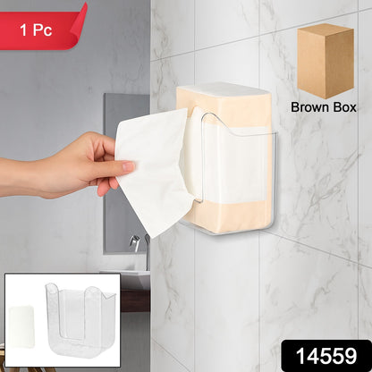 Wukusy tissue napkin dispenser holder, home improvement product, black plastic design, holds napkins for easy access.
