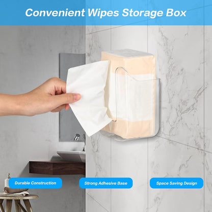 Wukusy tissue napkin dispenser holder in black plastic, designed for countertop use in home improvement settings.