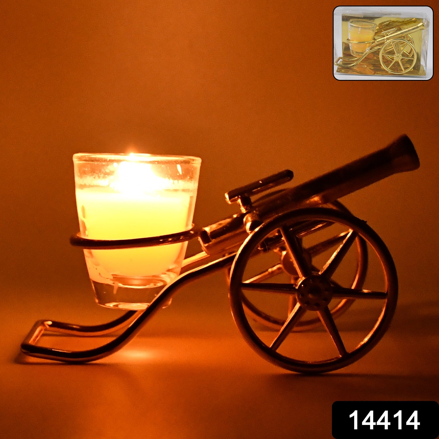 Wukusy Top Cannon tealight holder candle holder for home decor, made of ceramic with a sleek design and open top for tealights