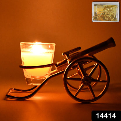 Wukusy Top Cannon tealight holder candle holder for home decor, made of ceramic with a sleek design and open top for tealights