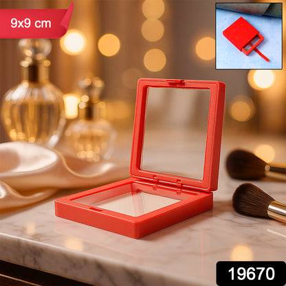Wukusy transparent jewelry display box, 9x9 cm, ideal for showcasing rings and earrings in home jewelry organization.