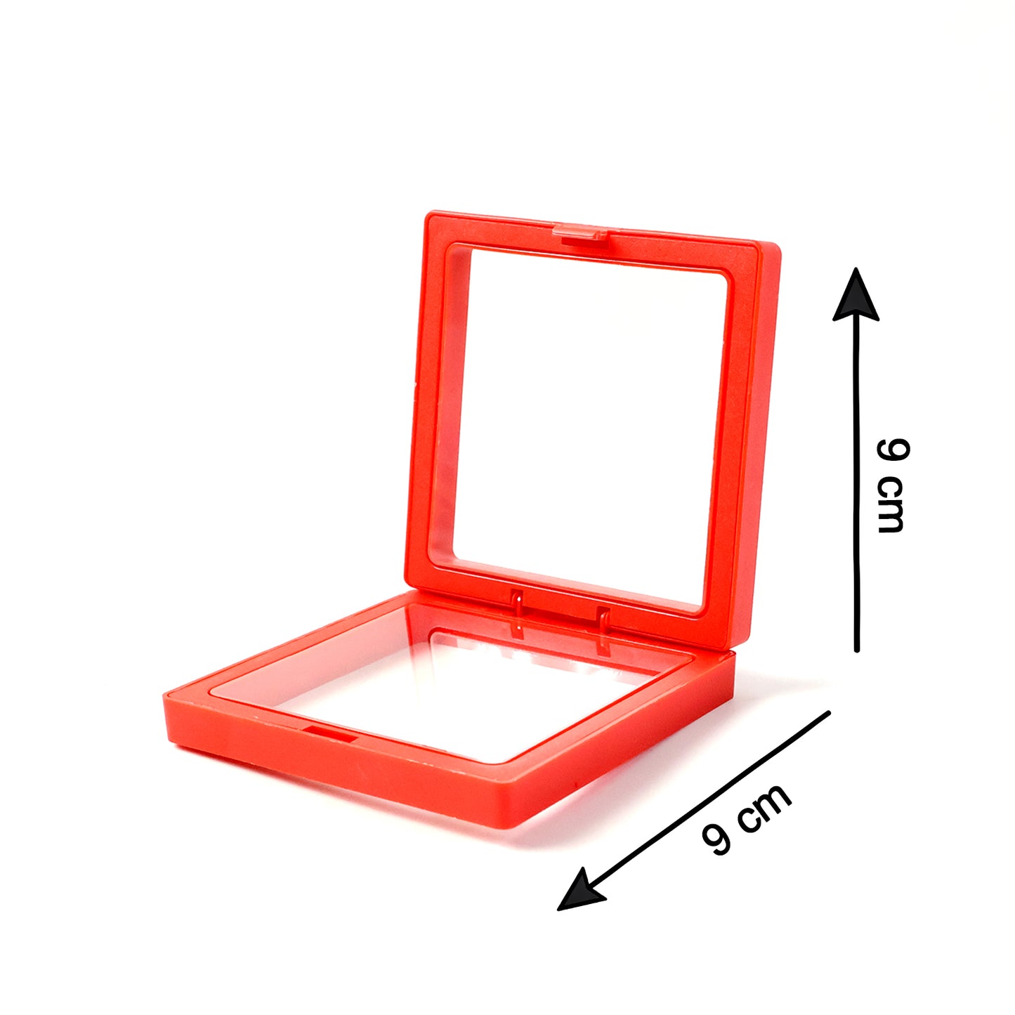 Wukusy transparent jewellery display box, 9x9 cm, perfect for showcasing rings and necklaces in home improvement or storage.