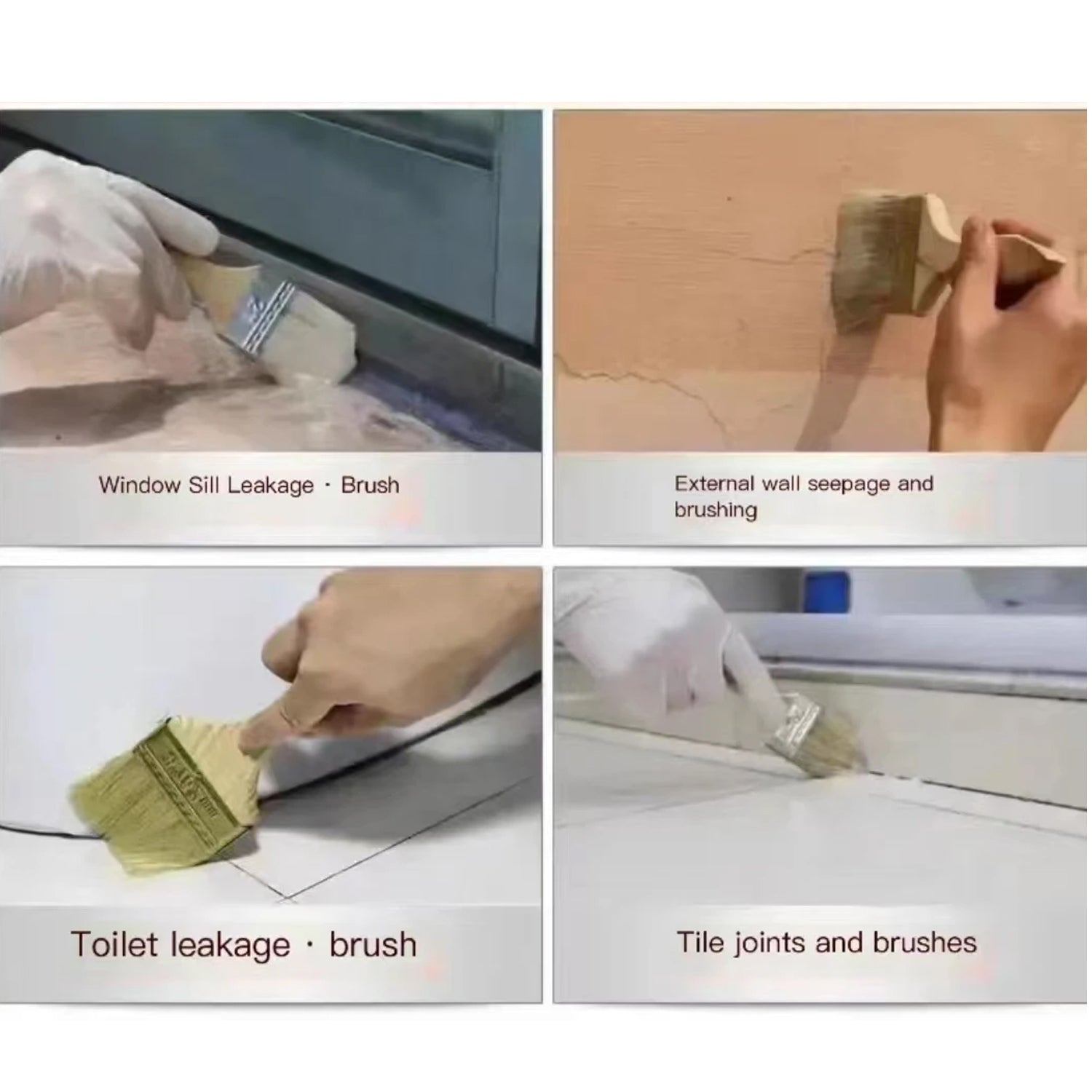 Wukusy transparent waterproof glue 300g jar for home improvement, no brush included, ideal for sealing and bonding tasks
