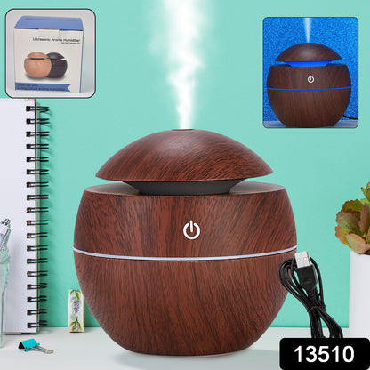 Wukusy ultrasonic aromatherapy humidifier USB desktop device, 130ml capacity, for home improvement and air moisture enhancement.