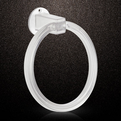 Wukusy unbreakable ABS round wall-mounted towel ring holder for bathroom or kitchen, sturdy and stylish home improvement accessory.