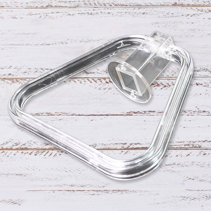 Wall-mounted Wukusy unbreakable ABS square towel ring holder for home bathroom or kitchen, durable and easy to install.
