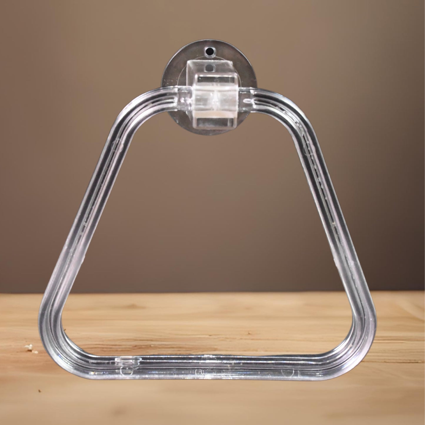 Wall-mounted Wukusy unbreakable ABS square towel ring holder for bathroom or kitchen use, durable and easy to install.