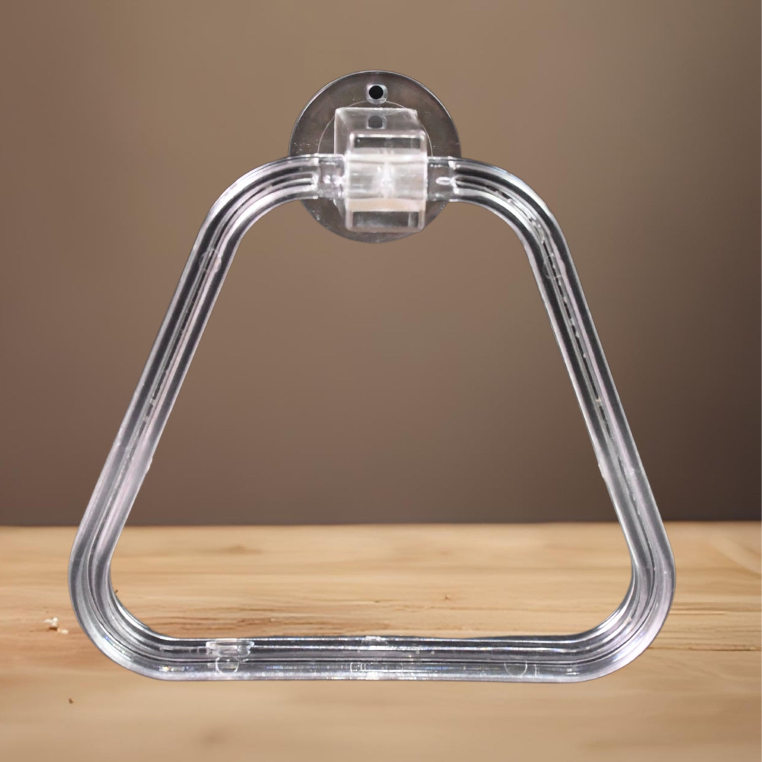 Wall-mounted Wukusy unbreakable ABS square towel ring holder for bathroom or kitchen use, durable and easy to install.