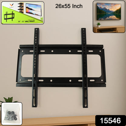 Heavy-duty adjustable metal TV wall mount bracket for LED and LCD screens by Wukusy, suitable for home improvement.