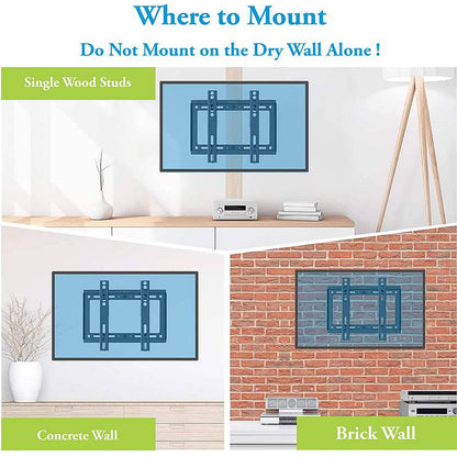 Wukusy heavy-duty adjustable metal TV wall mount bracket for LED and LCD TVs, suitable for home improvement installations.