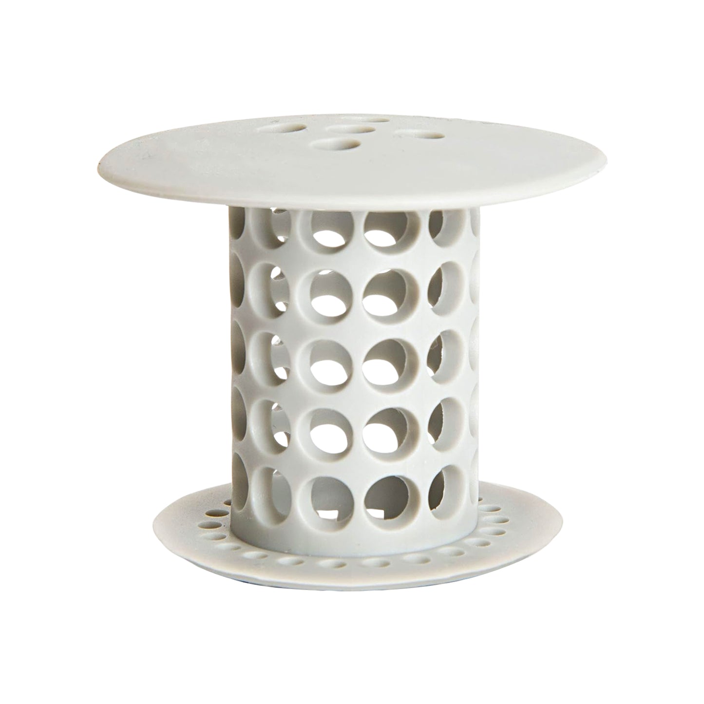 Wukusy universal tub drain hair catcher strainer, home improvement accessory for blocking hair in bathtub drain, one piece.