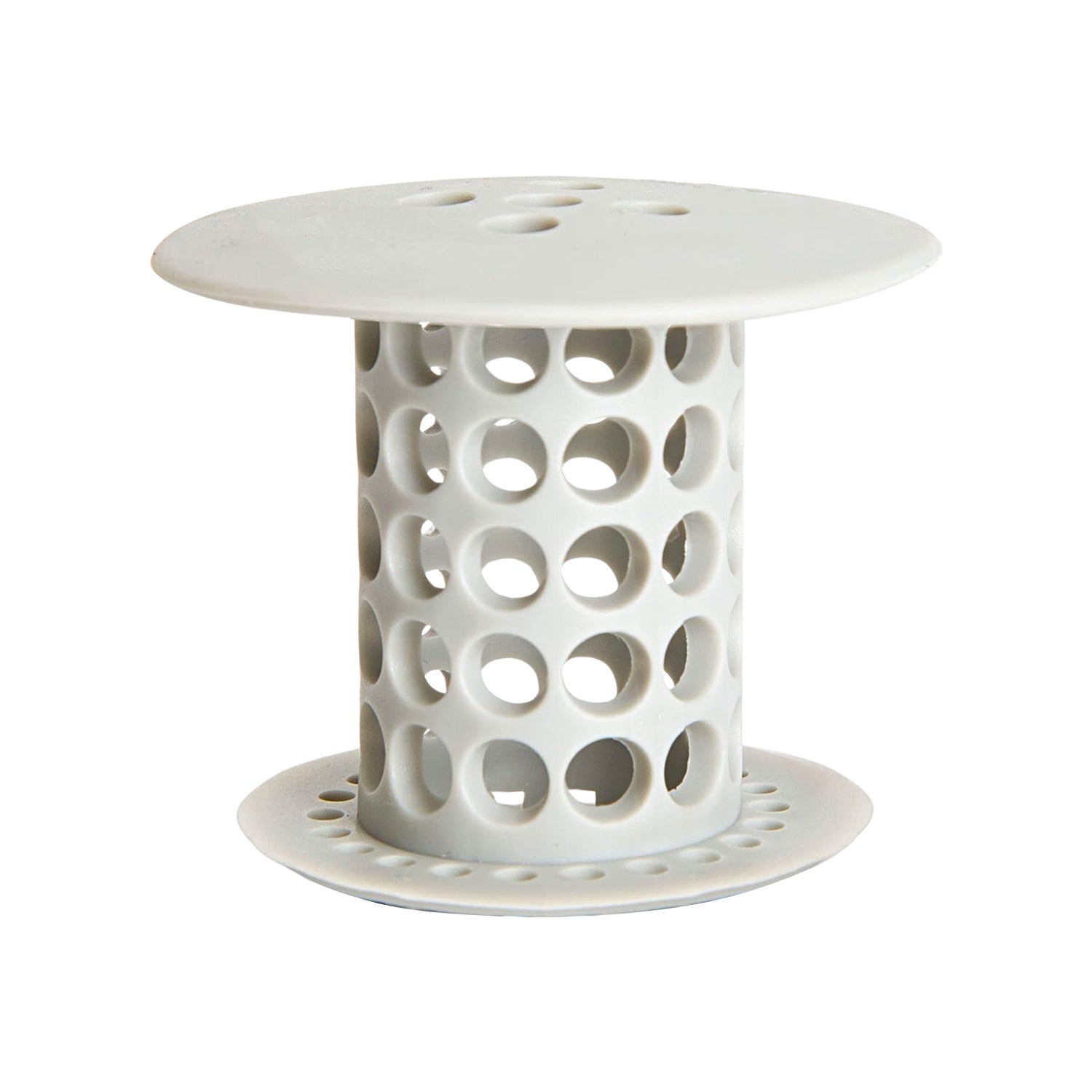 Wukusy universal tub drain hair catcher strainer, home improvement accessory for blocking hair in bathtub drain, one piece.