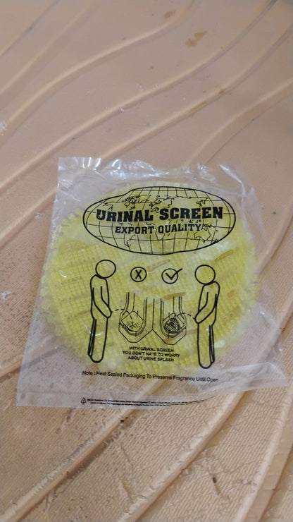 Wukusy urinal screen deodorizer mats, set of 2, designed for home bathroom improvement, with freshening and odor control features.