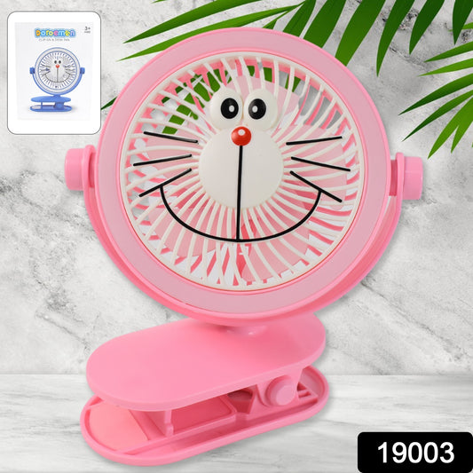 Wukusy USB portable mini desk fan with built-in light, personal table fan ideal for office, school, and home use