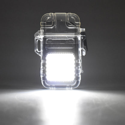 Wukusy USB rechargeable electric lighter with 3 modes and COB flashlight, ideal for home improvement tasks, shown with the lighter in view.