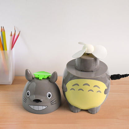 Wukusy USB rechargeable mini cartoon fan for home improvement, compact portable fan with colorful cartoon design.