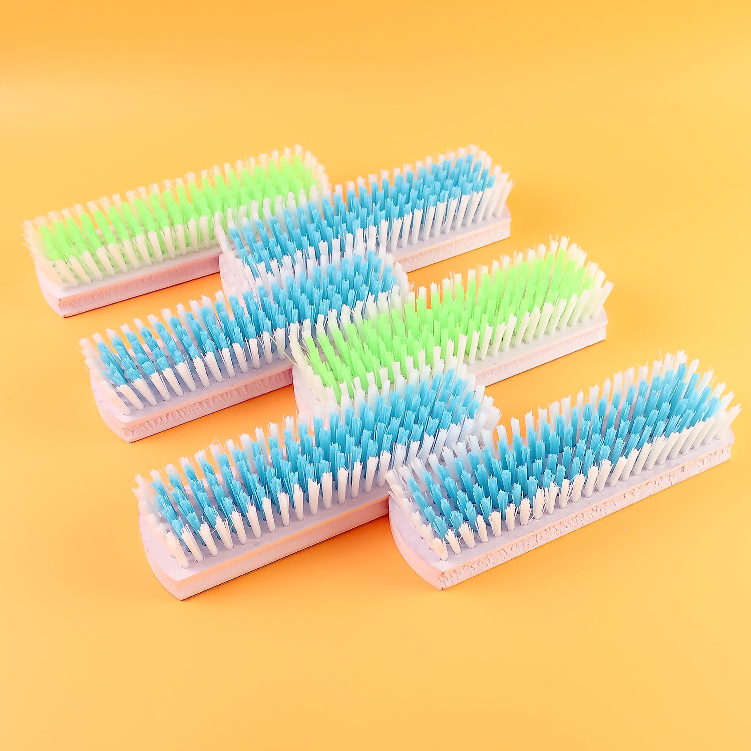 Wukusy Veepee 6-piece cloth washing and cleaning scrub brush set for home improvement cleaning tasks.