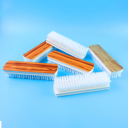 Wukusy Veepee 6-piece cleaning scrub brush set with multi-color bristles for washing and scrubbing surfaces in home improvement.