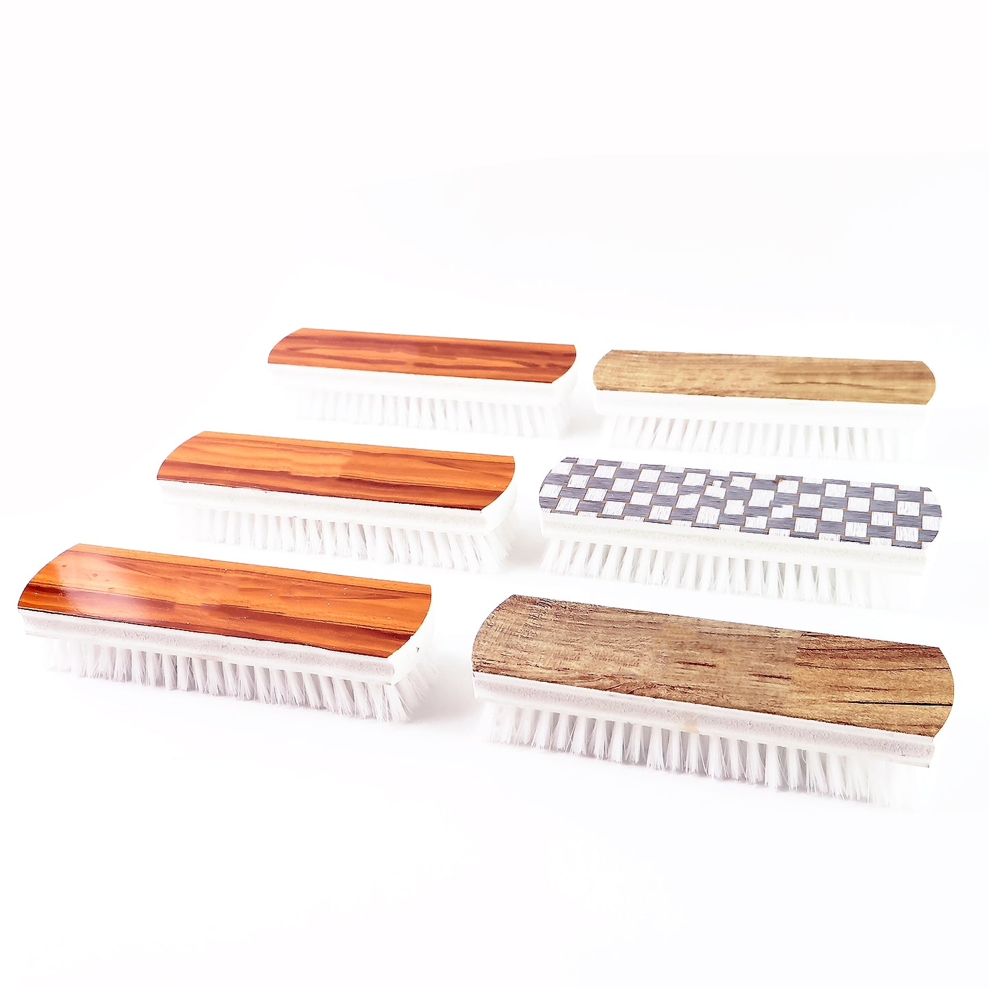 Wukusy Veepee 6-piece cleaning scrub brush set with multi-color bristles for washing and household cleaning tasks