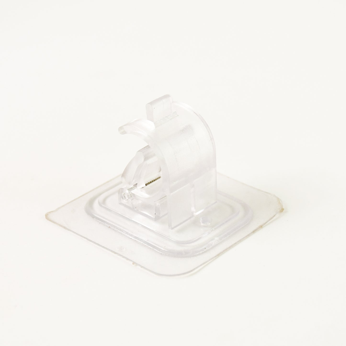 Wukusy wall mount transparent self-adhesive clip with strong spring grip, ideal for home improvement and organizing cables or papers.