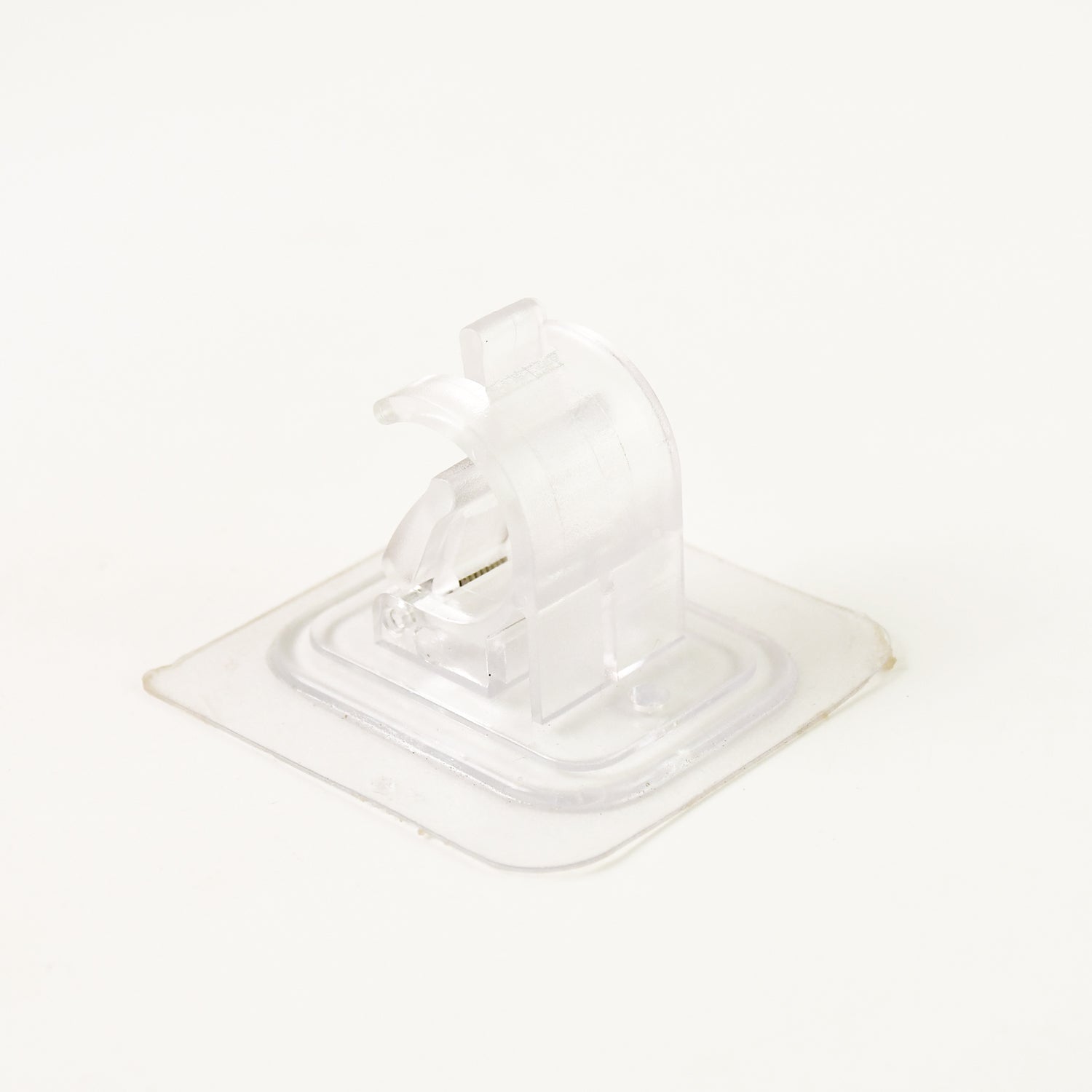 Wukusy wall mount transparent self-adhesive clip with strong spring grip, ideal for home improvement and organizing cables or papers.