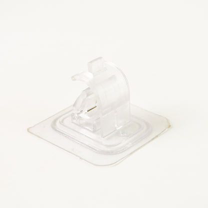 Wukusy wall mount transparent self-adhesive clip with strong spring grip, ideal for home improvement and organizing cables or papers.