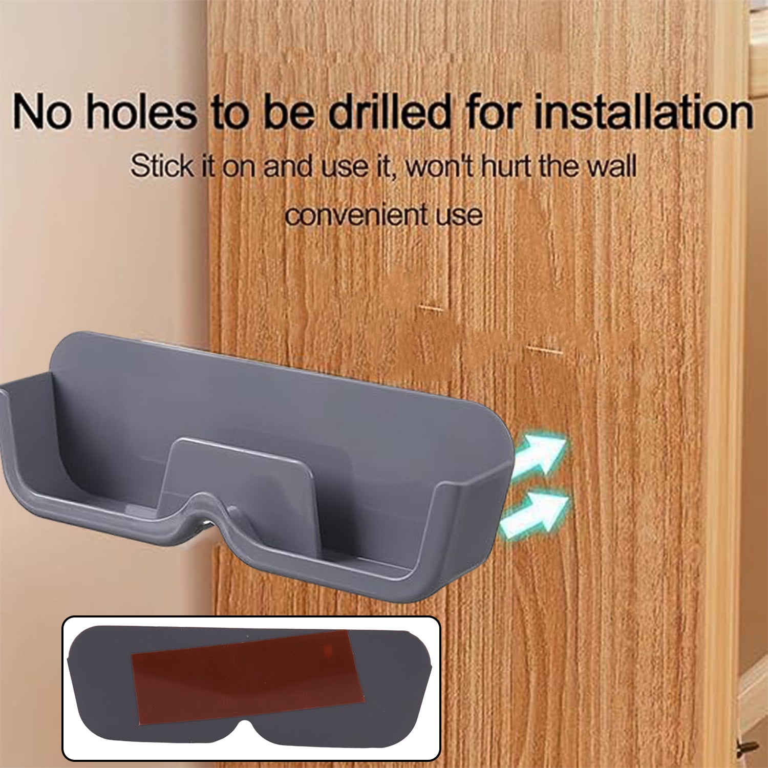 Wukusy wall-mounted sunglasses holder in mixed colors, designed for organizing sunglasses in home improvement spaces.
