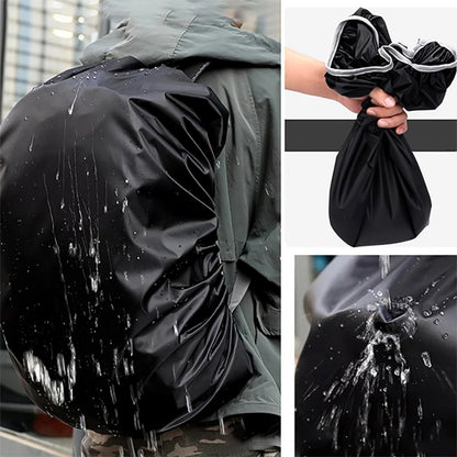Wukusy waterproof small backpack rain cover for outdoor use, protecting a compact backpack from rain and moisture.