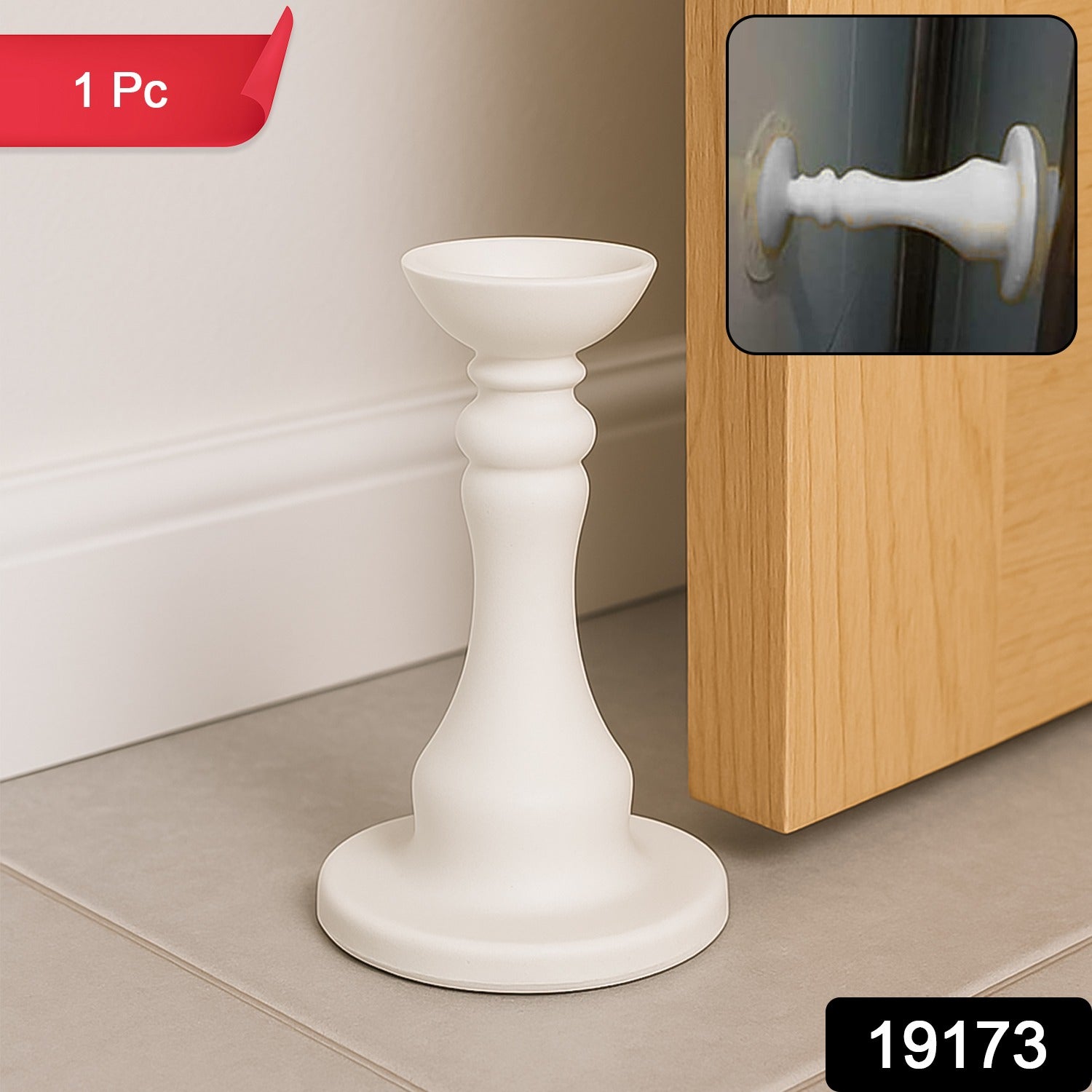 White washing machine door holder from Wukusy, a practical door stopper to keep the washing machine door open.