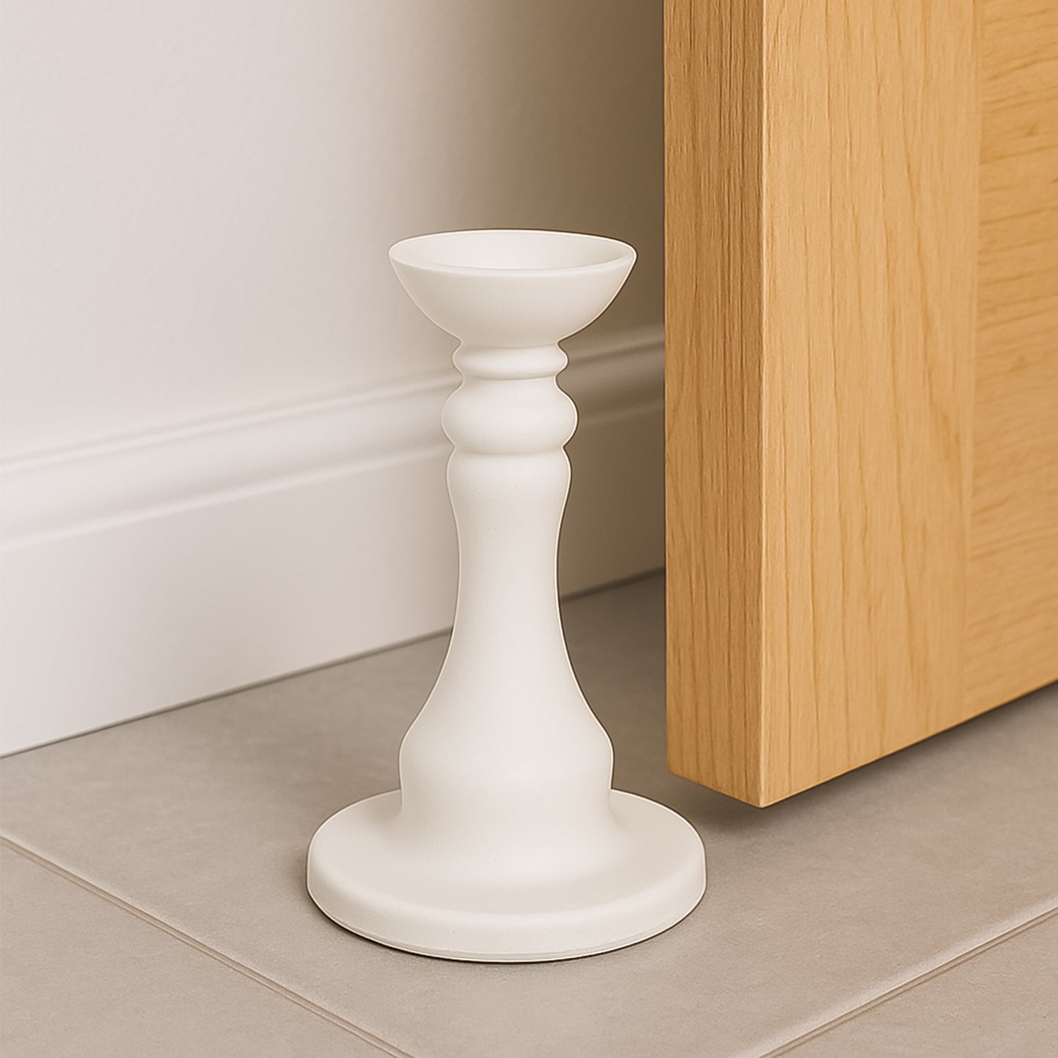 White washing machine door stopper from Wukusy, a durable home improvement door holder for secure door positioning.