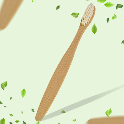 Wukusy wooden bamboo toothbrush with ultra-soft bristles, eco-friendly home improvement dental care tool.