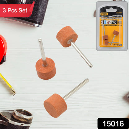 Set of three Wukusy wool felt polishing and buffing wheels, mounted polishing bits for home improvement projects.