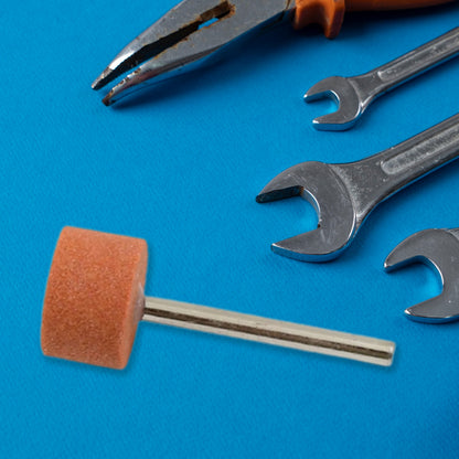 Set of three Wukusy wool felt polishing buffing wheels and mounted polishing bits for home improvement and metal polishing tasks.