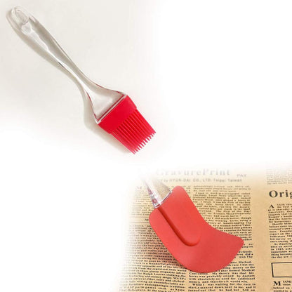 Wukusy spatula and pastry brush set for cake mixing, featuring silicone tools ideal for baking and kitchen use