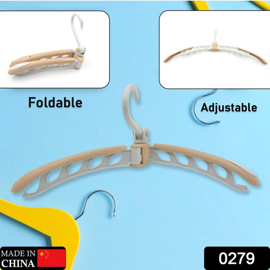 Wukusy portable folding clothes hanger with 360-degree rotation, adjustable and foldable for travel and drying.