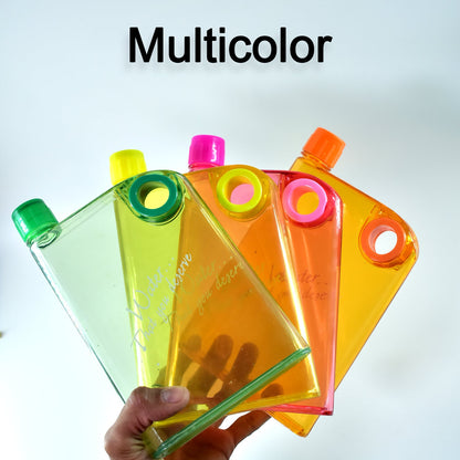 Multicolor Wukusy Notebook Style Slim Water Bottle, 380ml, made for home and kitchen use, featuring a sleek, portable design.
